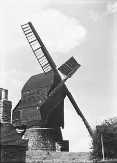 Cat and Fiddle Windmill, Dale Abbey, c 1956?