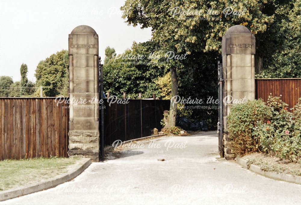 Access gates to Ockbrook Cemetery