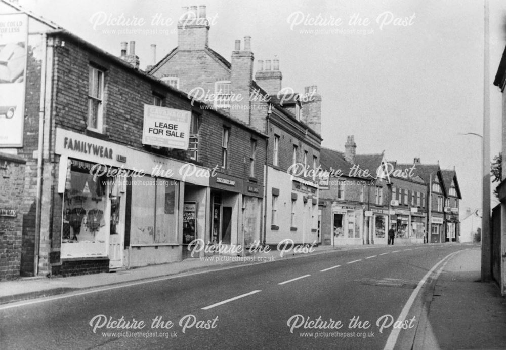 Shops on Nottingham Road, Borrowash, 1976