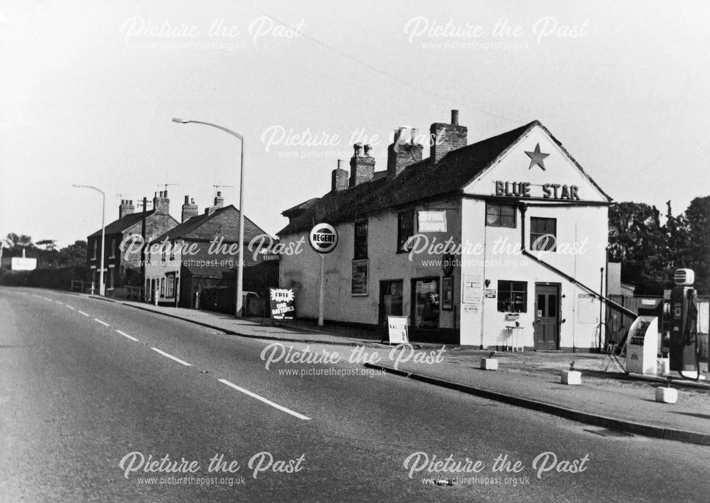 Nottingham Road, Blue Star Garage, Borrowash, 1968