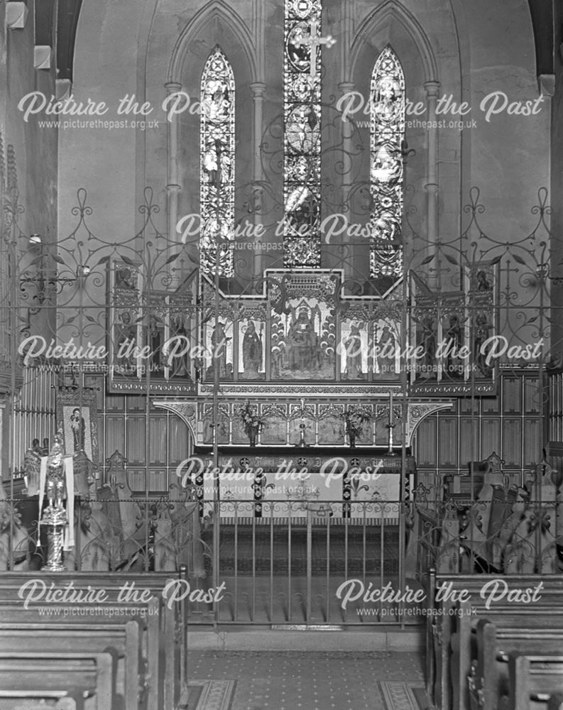 Altar and chancel screen, Christ Church, Cotmanhay, c 1936?