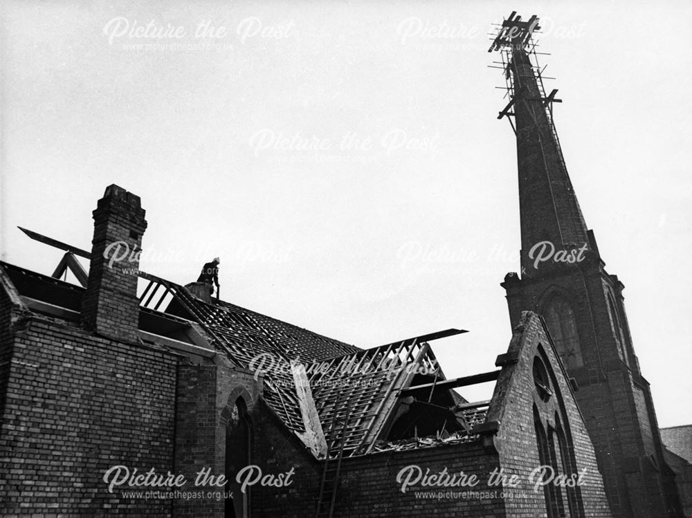 Demolition of Bath Street Wesleyan Methodist Church, Ilkeston, 1971