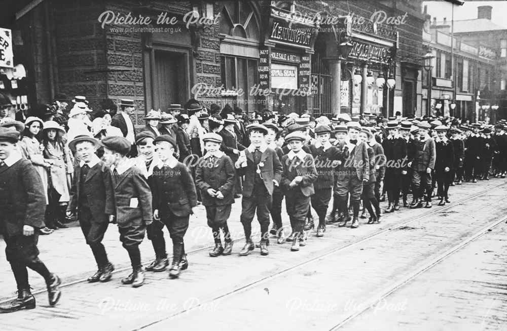 Church Parade passing Glossop Town Hall