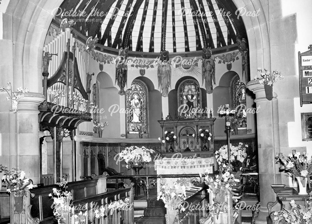Christ Church, burbage, Buxton - Decorated with Memorial lilies for Easter