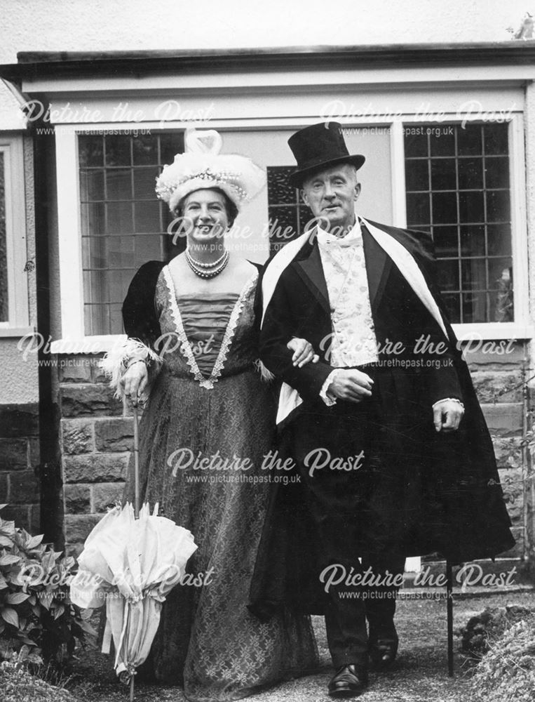 The Mayor and Mayoress. Mr and Mrs N Ratcliffe in their 'Good Old Days' costume