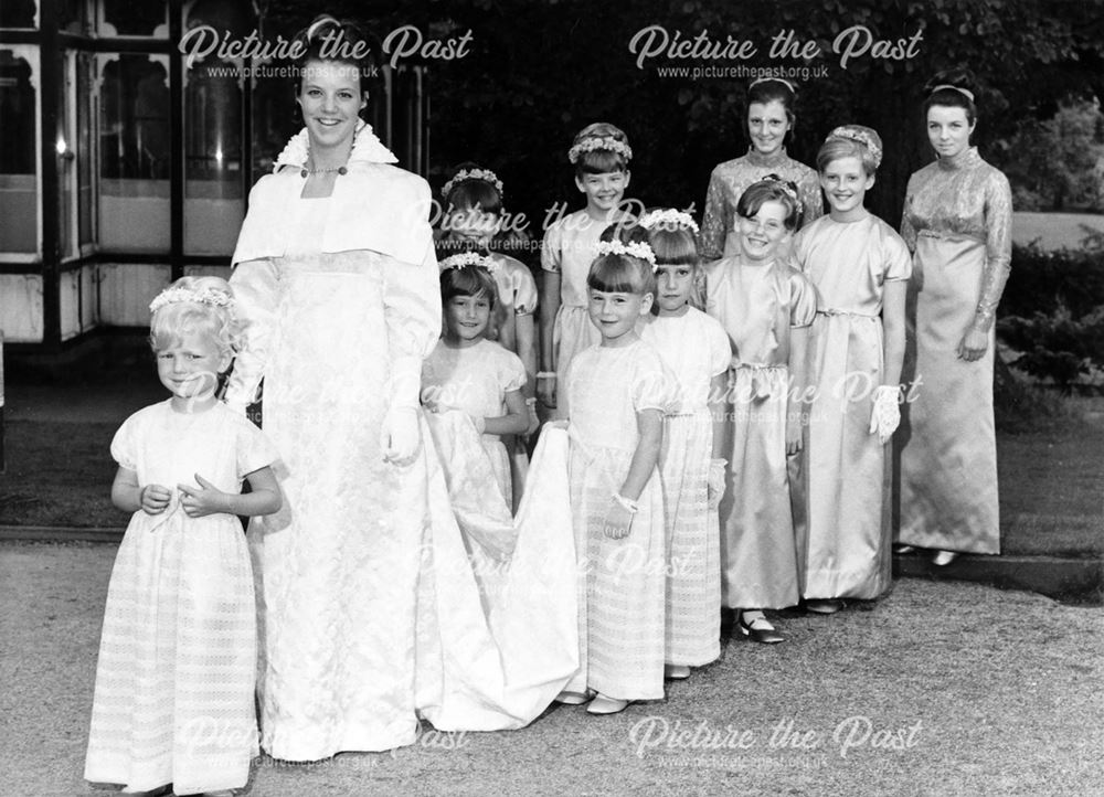 Buxton Wells Dressing Queen and attendants 1970