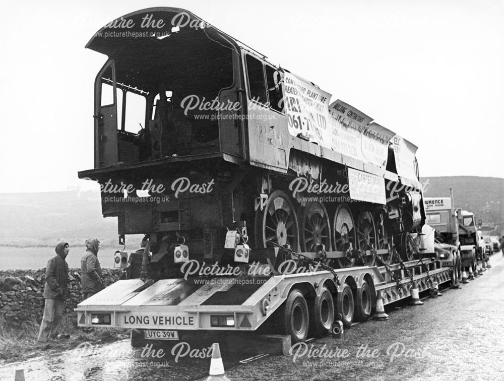 Peak Railway Society steam locomotive in transit