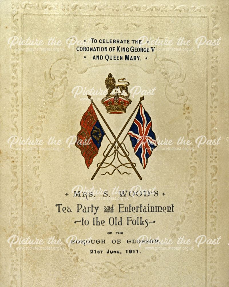Borough of Glossop Old Folks Tea Party Invitation, Glossop, 1911