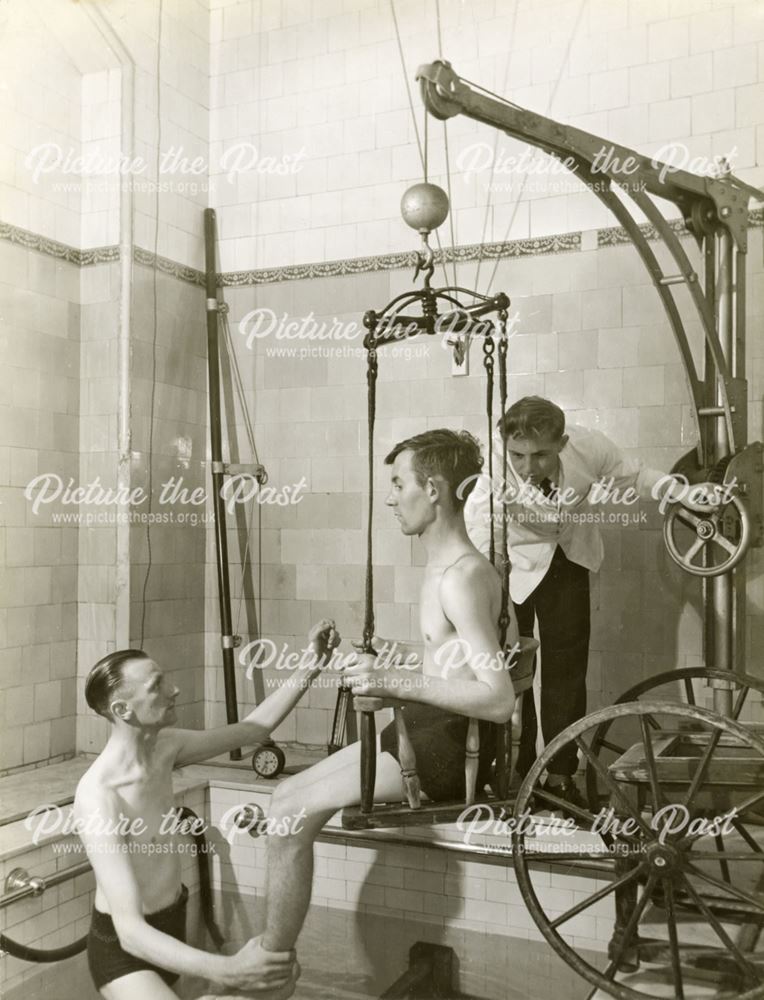 Individual treatment pool, Thermal Baths, The Crescent, Buxton, c 1920