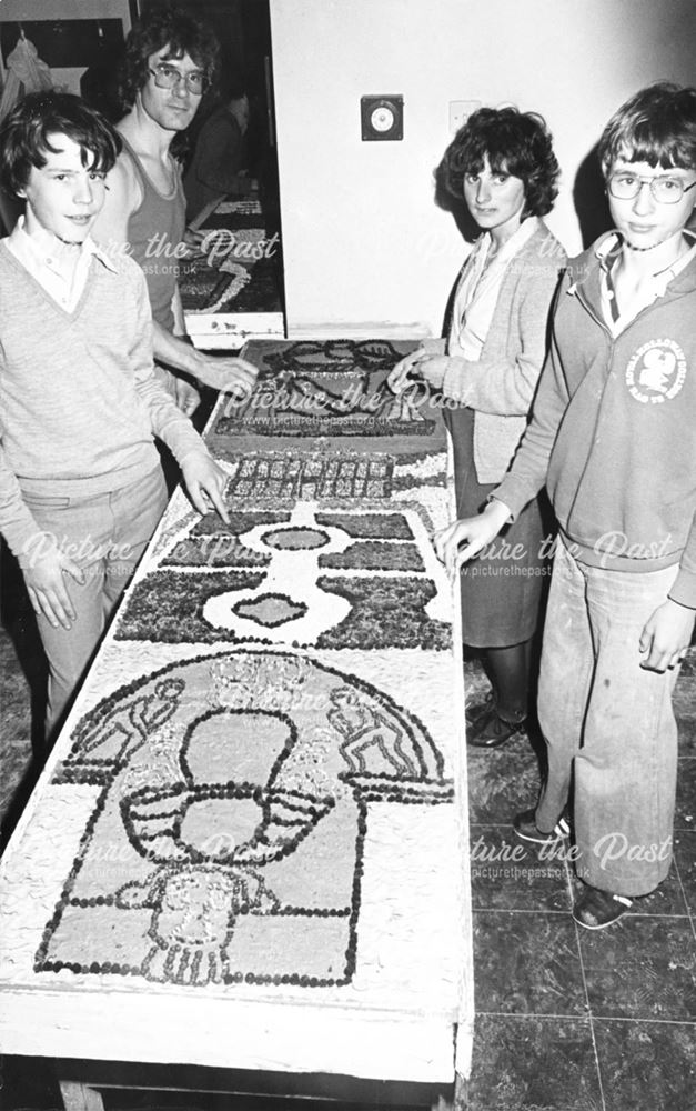 Making the Well Dressing at the John Port School