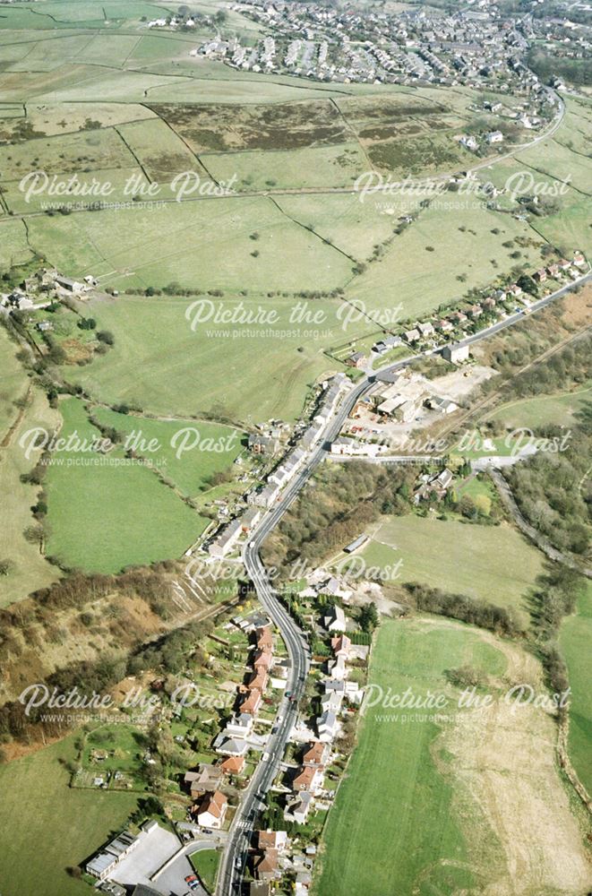 An aerial view of Strines, near to New Mills