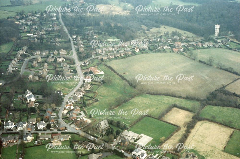 An aerial view of Quarndon