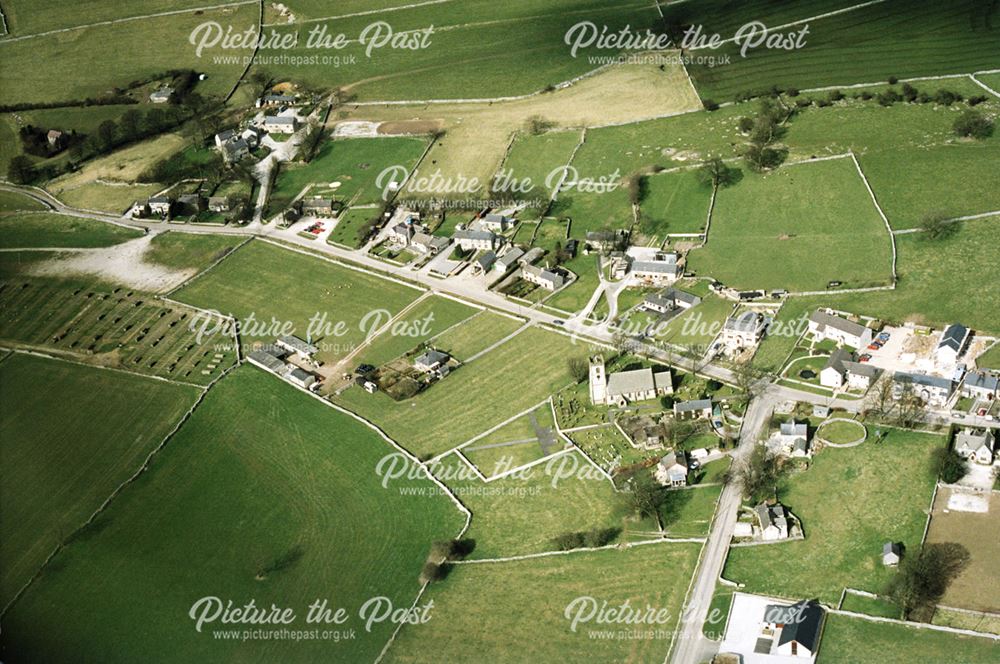 An aerial view of Biggin by Hartington