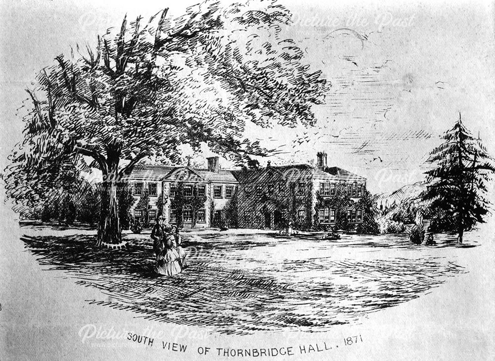 South view of Thornbridge Hall, 1871