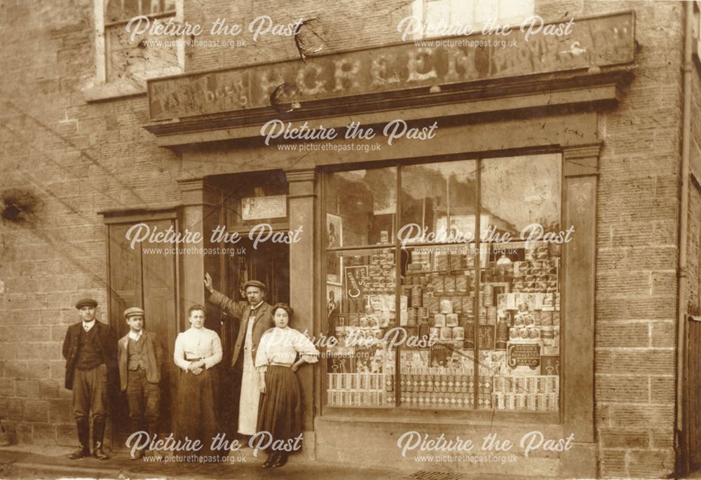 H Green's Grocers shop, and the Green family.