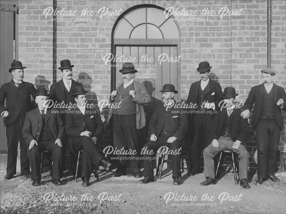 Group photograph at the opening of the Killamarsh Gas Works