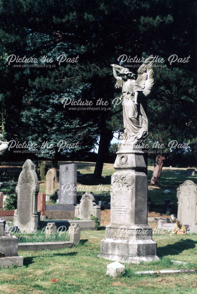 'Angel' memorial stone in Eckington Cemetery