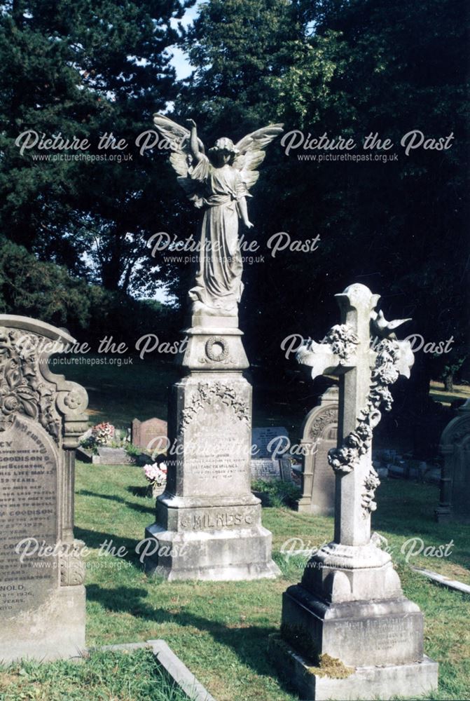 'Angel' memorial stone in Eckington Cemetery