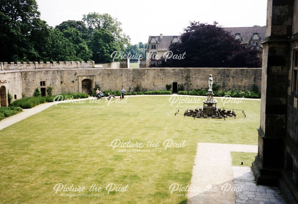 Bolsover Castle - Venus Fountain garden and lawns
