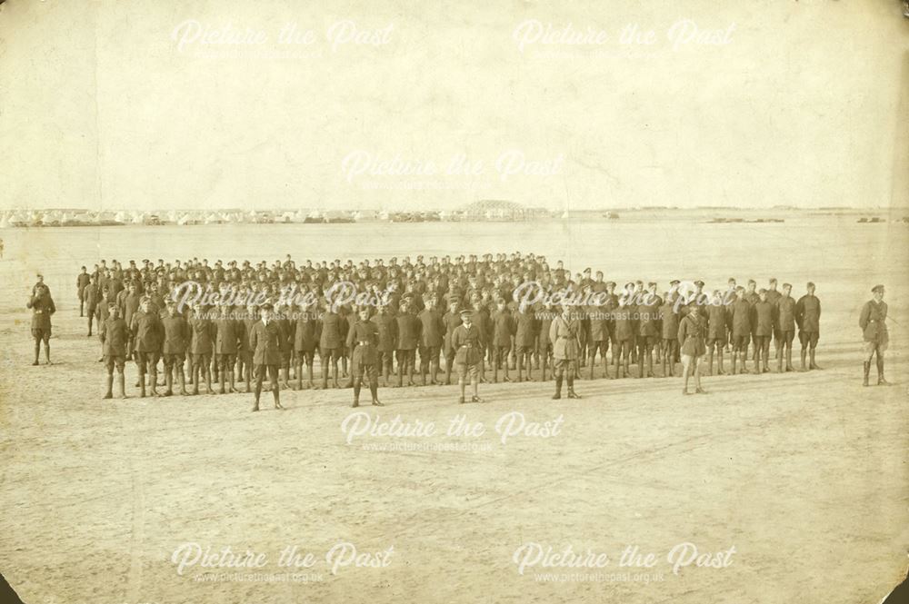 Royal Air Force (previously Royal Flying Corps) troops on parade in Egypt during WW1