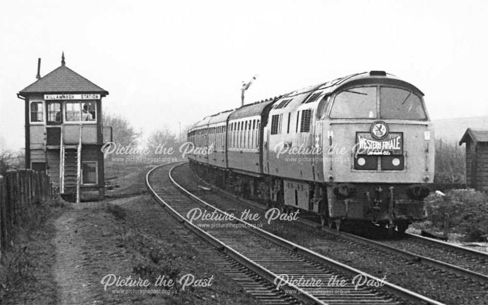 D1023 'Western Fusilier' on the 'Western Finale' run at Killamarsh Railway Station