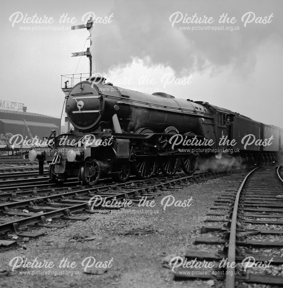 The 'Flying Scotsman' at Chesterfield, (on its return from America ?)