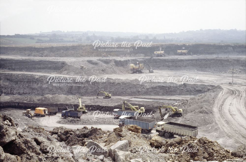 Meadow Gate Opencast Coal Mining site - pit and draglines