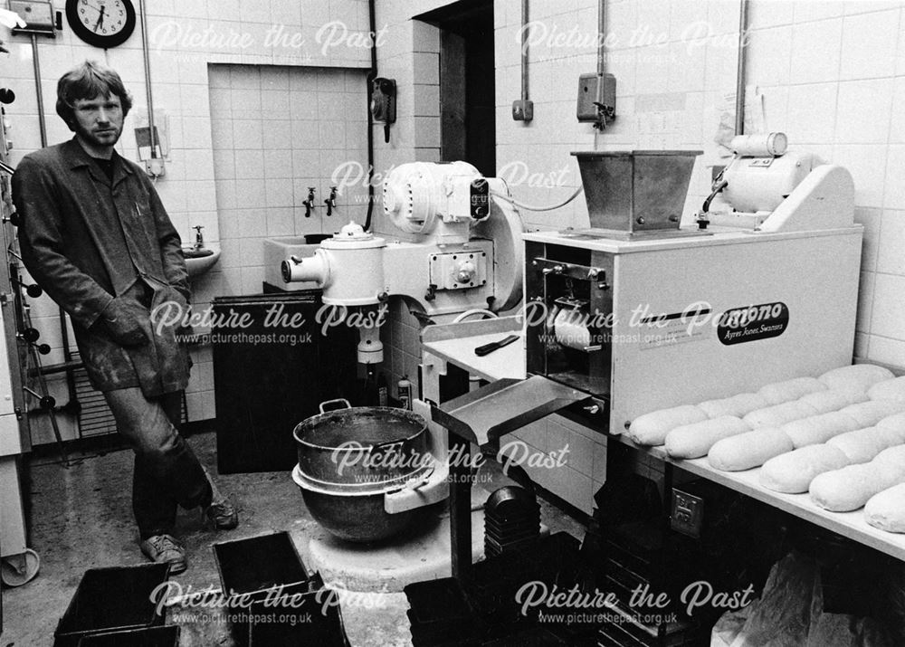 Man with breadmaking dough - South Normanton Bakehouse