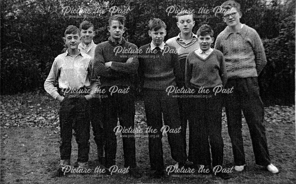 Group of boys at White Hall Outdoor Pursuits Centre, Buxton, 1959