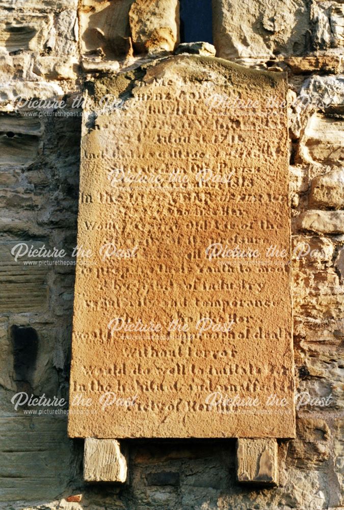 Memorial plaque on the west wall of the Church