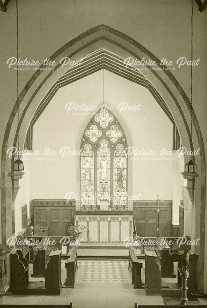 Newbold Church Interior, Easter 1949