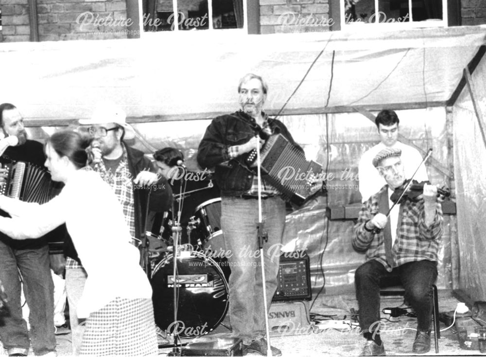 The band plays at Fritchley Festival