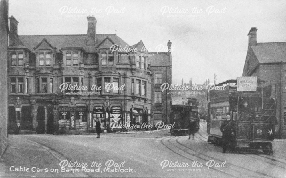 Trams on Bank Road, Matlock