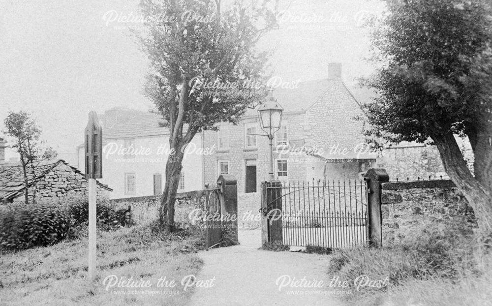 View from Church Gates, Main Road, Taddington, c 1900s