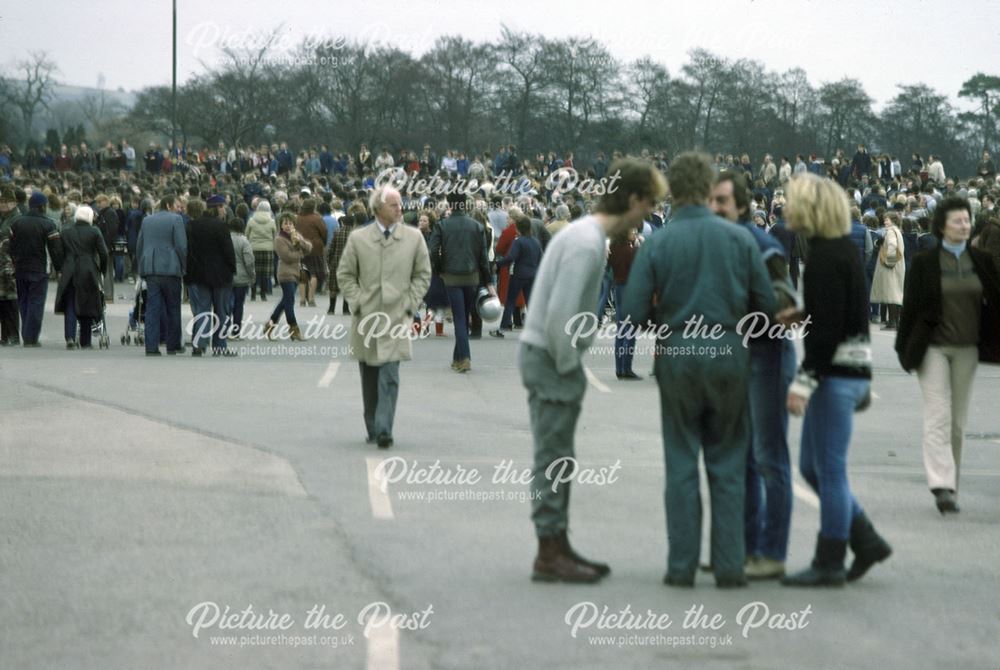 Start of Shrovetide Football event, 1984