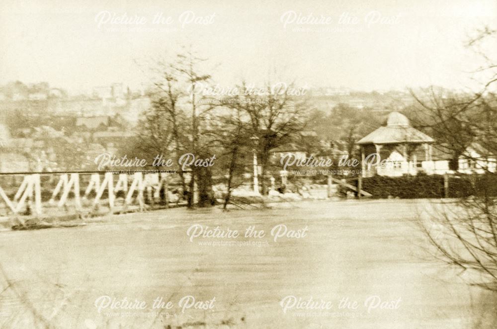 Floods in Hall Leys Park, Matlock