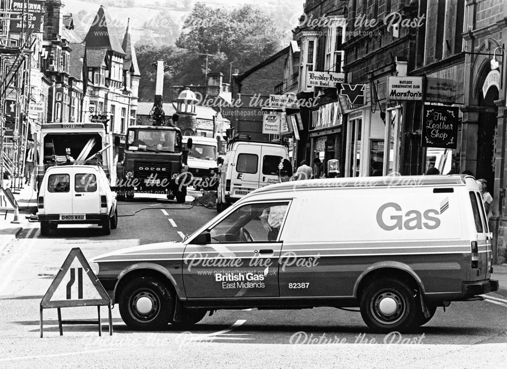 An Underground fire on Dale Road, Matlock, 1990