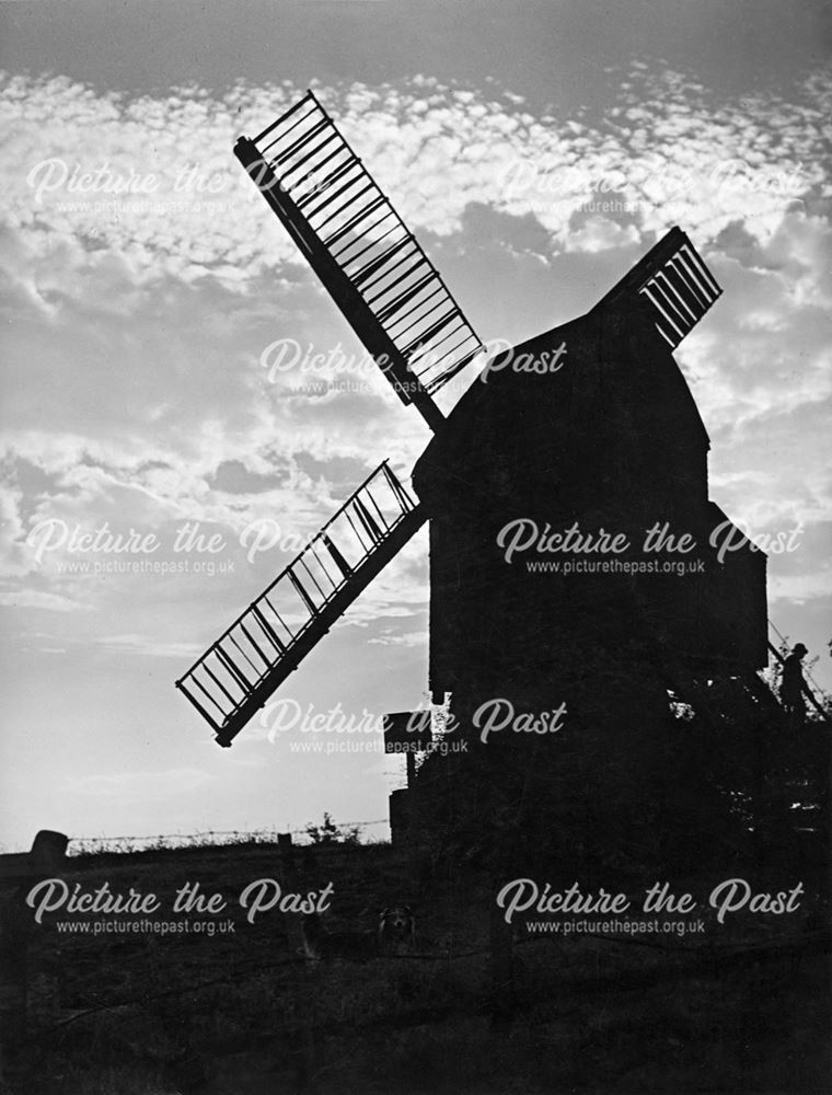 Cat and Fiddle Windmill, Dale Abbey, c 1950-52