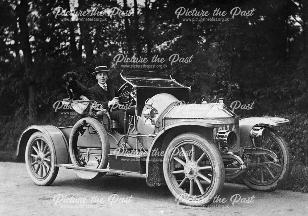 A De Dion Bouton with its proud owner, Wingerworth, c 1900s