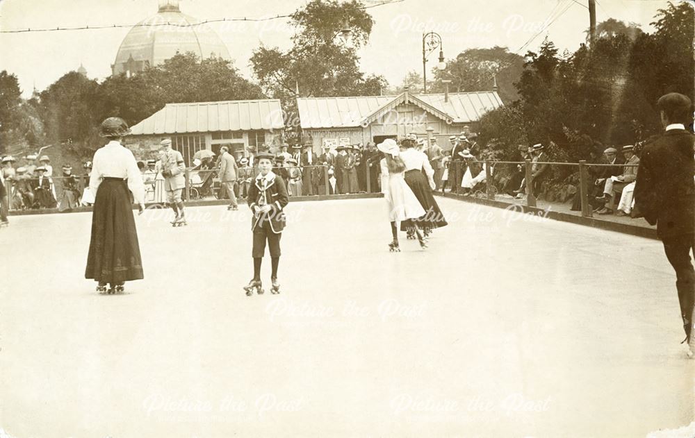 Roller Skating, Pavilion Gardens, Buxton, c 1910