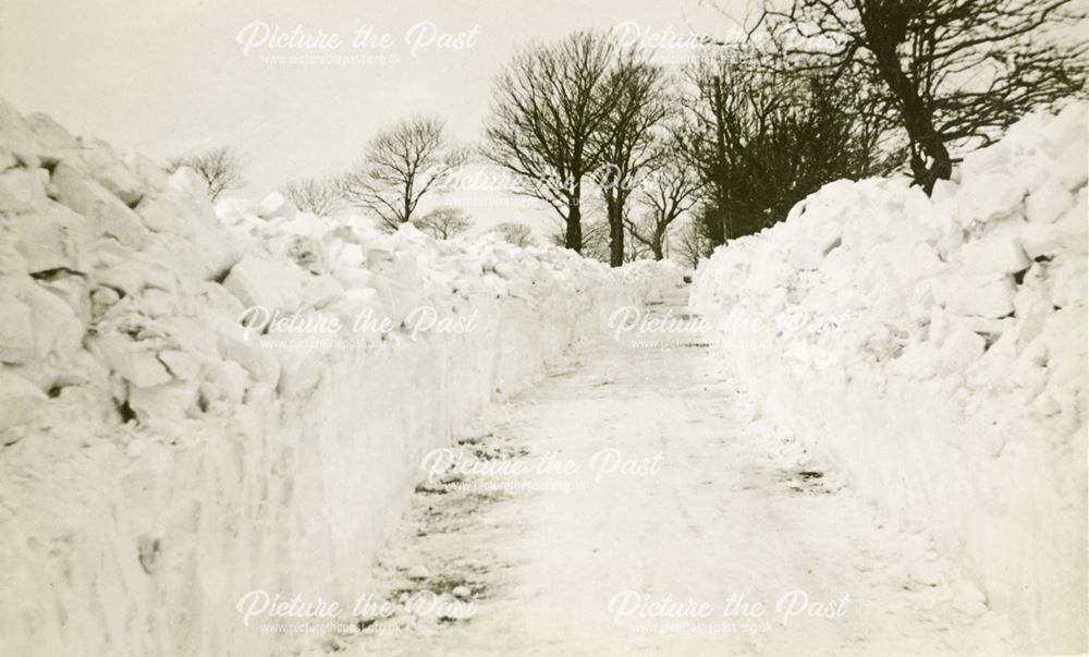 Snow Clearing Below Aston Hall Farm, Aston, North Derbyshire