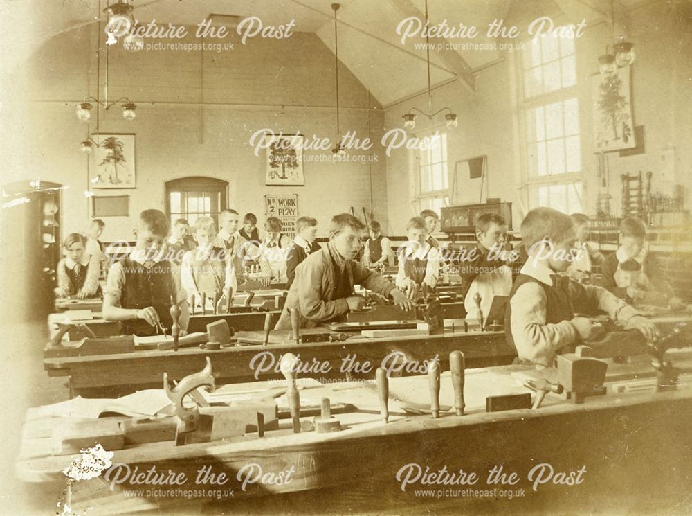 Mr Bunny's Woodwork Class, Chilwell, 1913