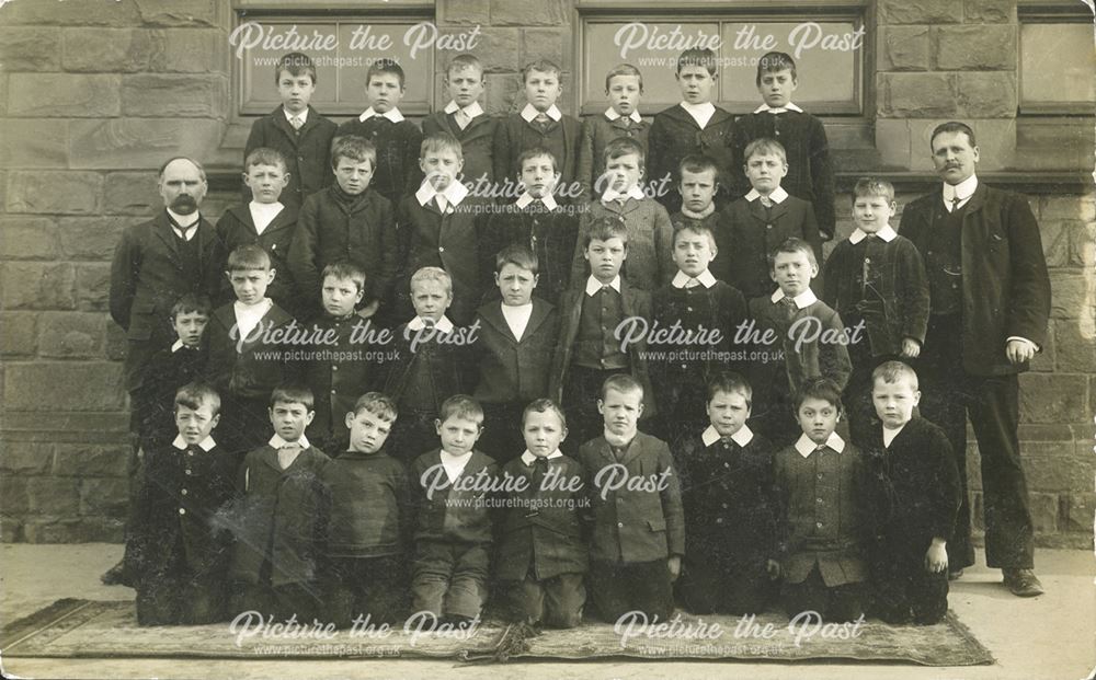 Boys and Staff members, Stainsby School, late 19th century