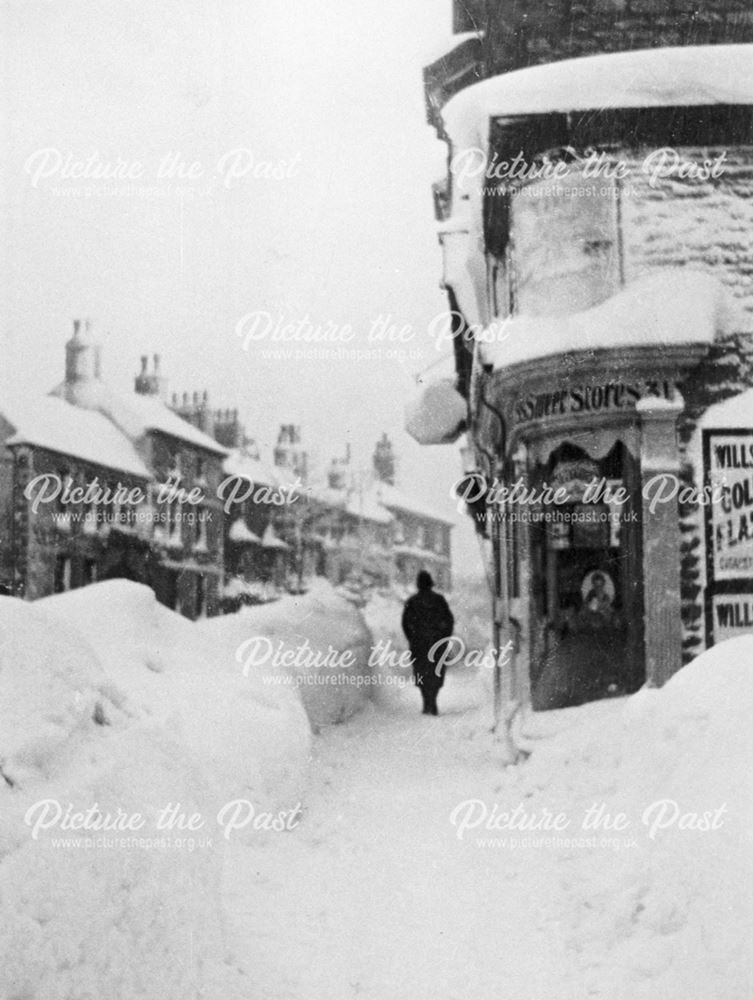 The snow storm of 24th-26th February, High Street, Buxton, 1933