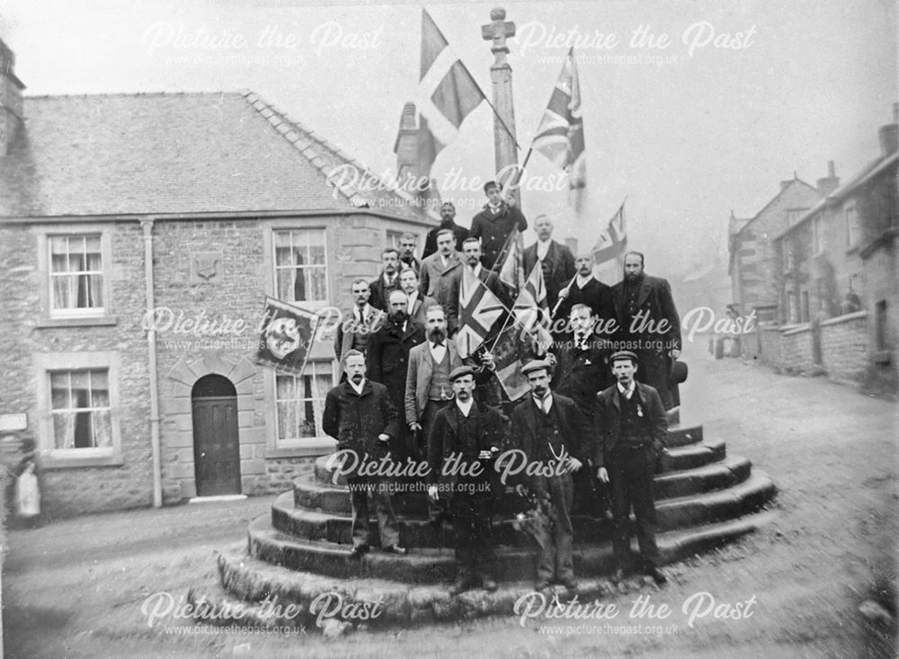 Celebration at Market Cross, Bonsall, c 1900