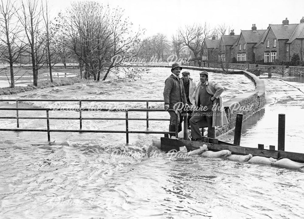 Floods, River Wye, Bakewell, 1984