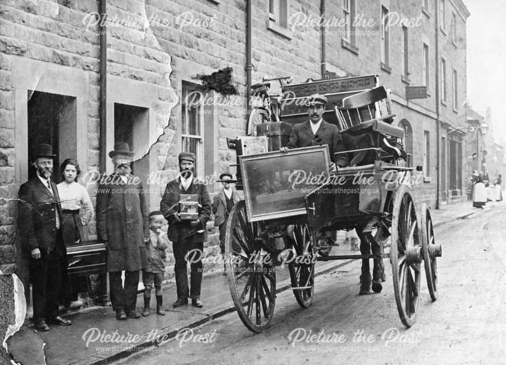 Removal of possessions, Mill Street (now Buxton Road), Bakewell, c 1904-1914