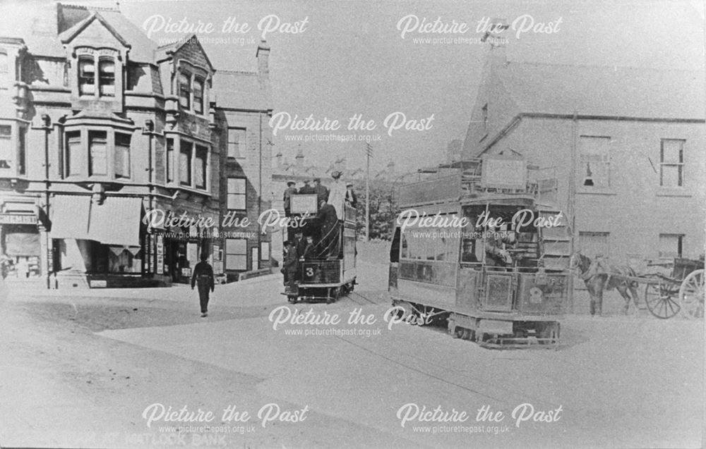 Trams on Bank Road, Matlock, c 1900
