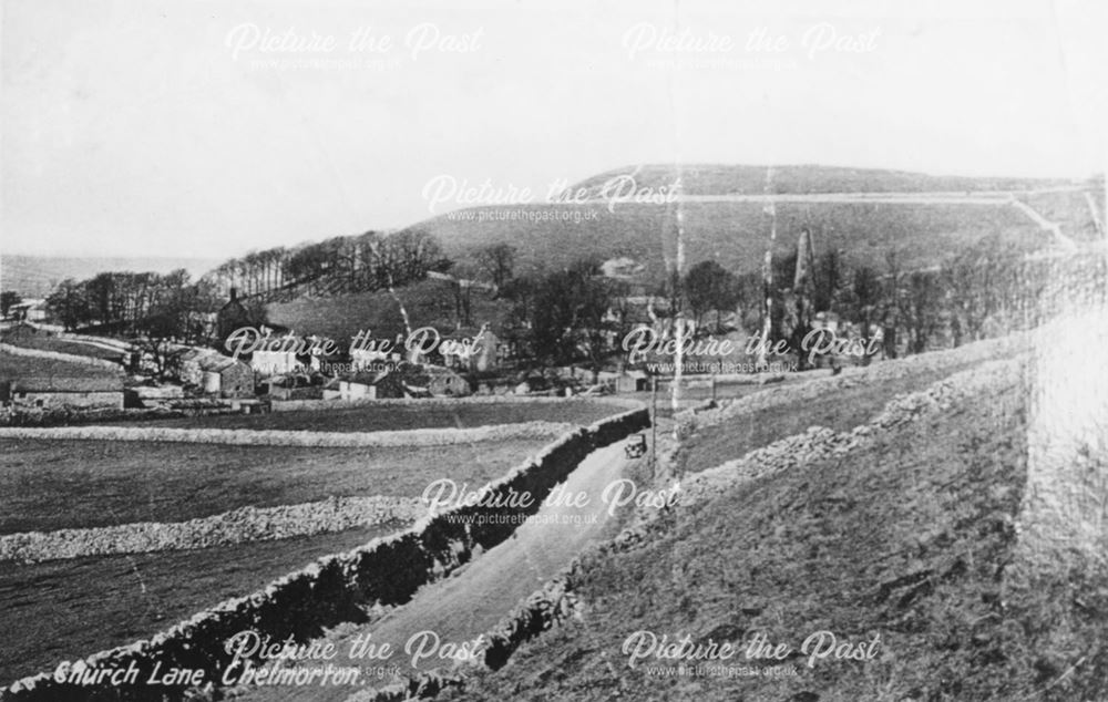 Church Lane, Chelmorton, before widening, 1934