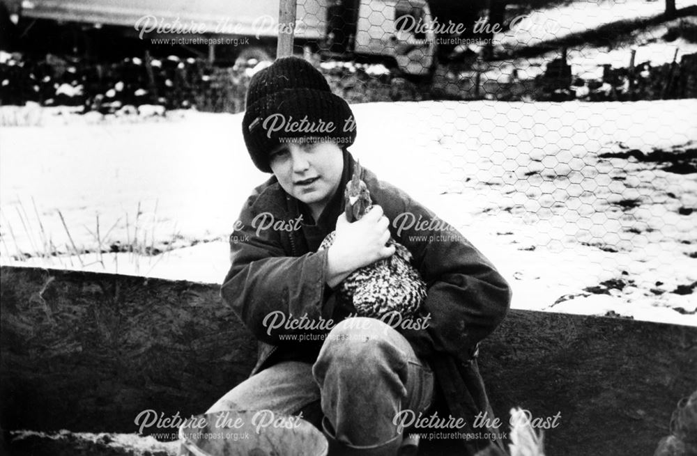 Michael Wayne with his prize cockerel